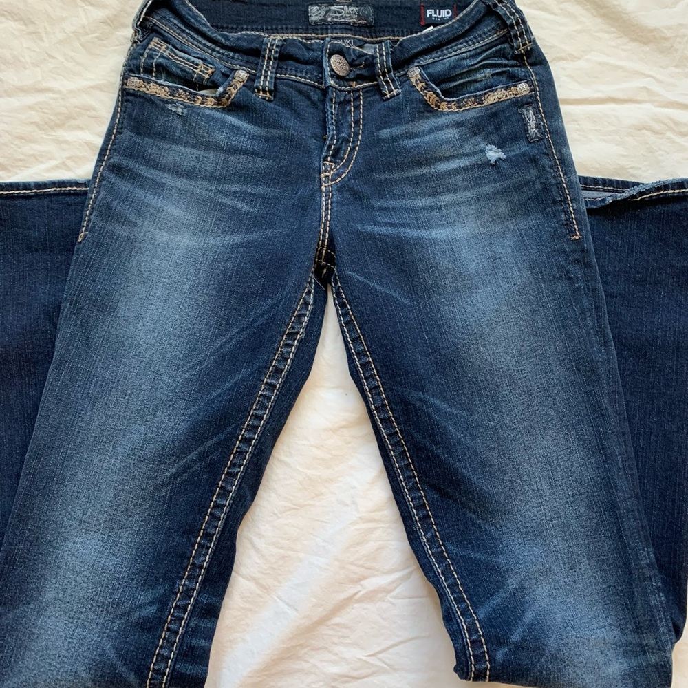 Silver Suki Mid slim Boot Cut Jeans size 27/33